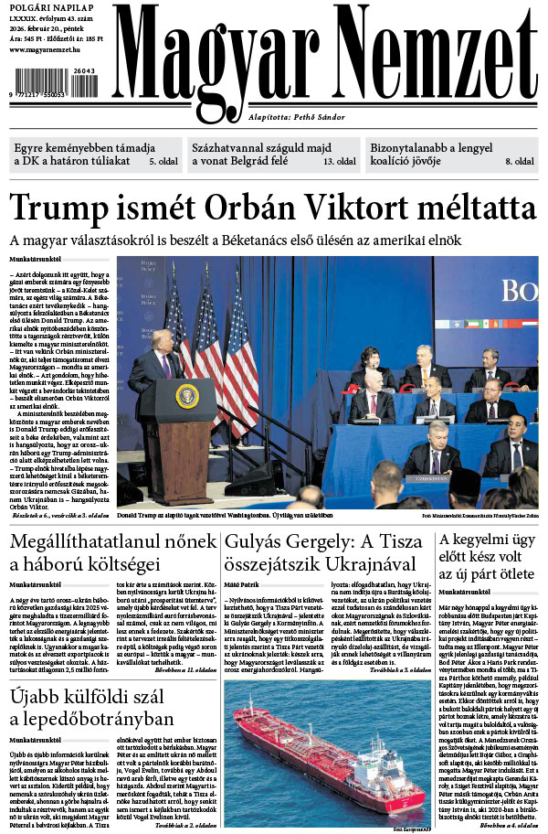 Lapszám: 2026. 02. 20. + MELLÉKLET