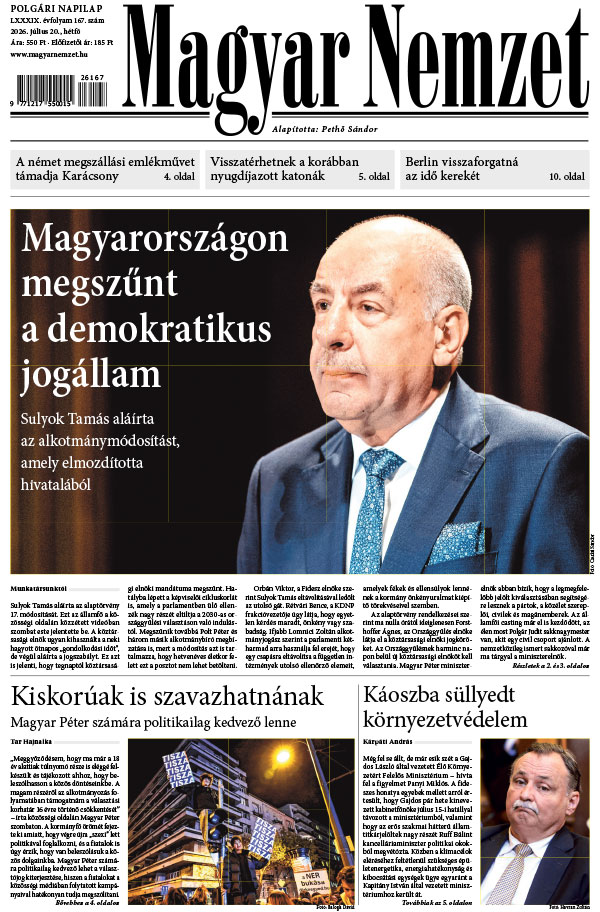 Lapszám: 2026. 07. 20.